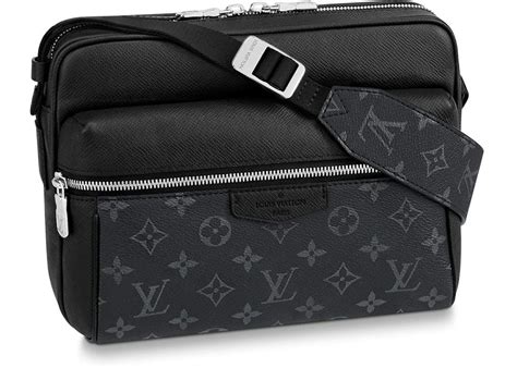 lv m30233|Louis Vuitton Outdoor Messenger Monogram Eclipse Taiga Black .